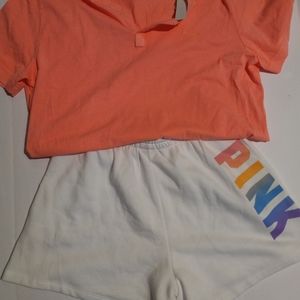 Pink Victoria's secret small short set